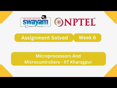 Microprocessors And Microcontrollers Week 6 | NPTEL ANSWERS 2026 #nptel2026 #myswayam #nptel