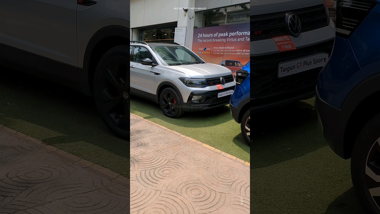 2024 Taigun GT Plus Sport Silver and Black Color 