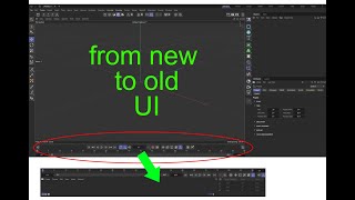 New layout user interface to Old layout user interface of Cinema 4D