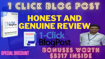 1 Click Blog Post Review 👉Demo And 🎁Bonuses🎁 Worth 💲5697 For👉 [1-Click Blog Post Review]👇