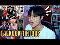 a gay reacts to BTS TAEKOOK TIKTOKS