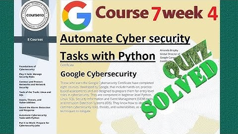 Answers|Automate Cyber security Tasks with Python| course 7 week 4|Google Cyber Security|Coursera