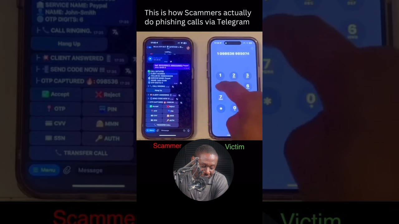 This is how scammers do phishing calls via telegram