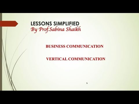Video: Hvad er 2 eksempler på vertikal kommunikation?