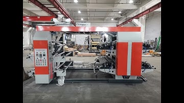 4 Color Flexographic Printing Machine With Double Unwinding And Rewinding Function