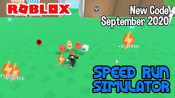 Roblox Speed Run Simulator New Code September 2020