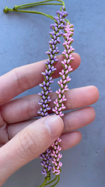 Lilac Flower Bracelet #diy #macrame #bracelet