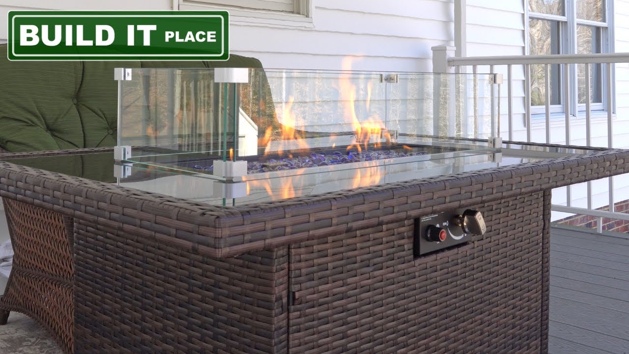 KHOLH 44" Gas Fire Pit Table – Full Unboxing, Assembly, & First Burn!