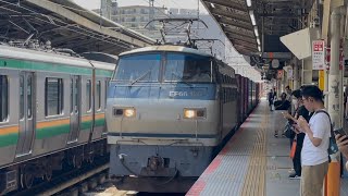 【8時間25分遅れで横浜を迂回する遅延貨物】2066レ吹A61仕業ef66-130号機+コキ26両