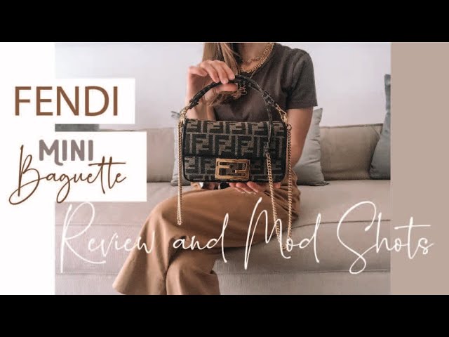 Mini FENDI Baguette 🤎👜  REVIEW & MOD SHOTS class=