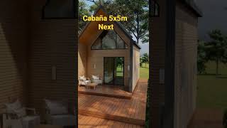 cabaña 5x5m próximo, plano Guía GRATIS, planos full $165 dólares #diseño #cabañas #planos