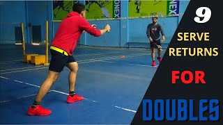 How To Return Serve In Doubles | 9 Serve Returns For Doubles Badminton