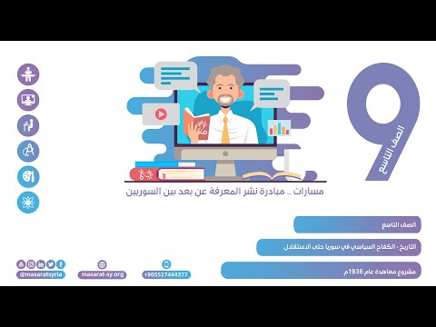 مشروع معاهدة عام 1936م درس الكفاح السياسي في سوريا حتى الاستقلال التاريخ تاسع