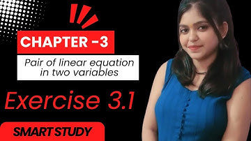 Chapter -3( Pair of linear equations in two variables) Exercise 3.1||CBSE||NCERT