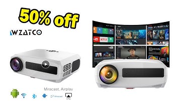 WZATCO C3 New LED Projector 3D Home Theater Smart Video Beamer 2021