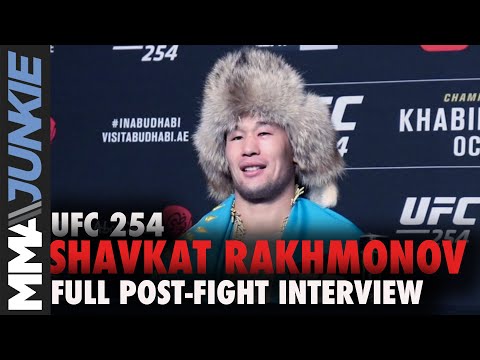 Shavkat Rakhmonov proud to be first Kazakhstani with UFC finish | UFC 254 post-fight interview
