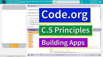 Boolean Expressions and "If" Statements Lesson 8.4 Tutorial with Answers Code.org CS Principles
