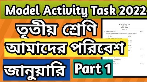 Class 3 Amader Poribesh Model Activity Task part 1 January 2022/New Model Activity Task class 3
