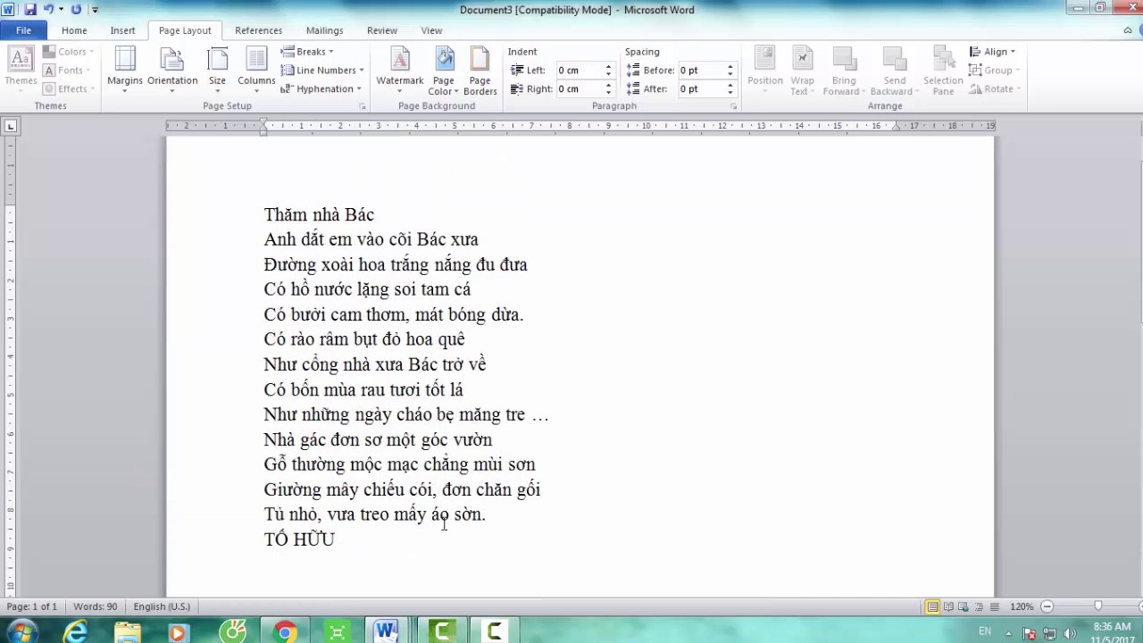 Cách trình bày bài thơ giãn dòng đúng chuẩn nhanh và đẹp trong Microsoft Word