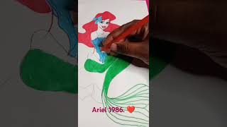 A beautiful drawing of Ariel from 1986. What do you think? #shorts #subscribe