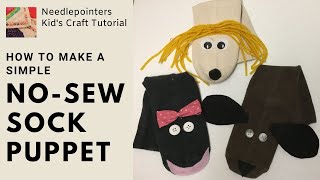 A Simple DIY Sock Puppet Kid's Can Make (Nosew Project)