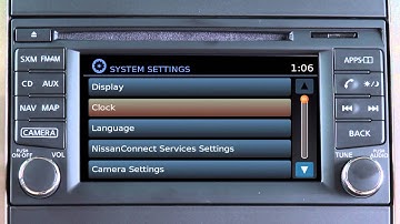 2016 NISSAN Sentra - Setting the Clock with Navigation (if so equipped)