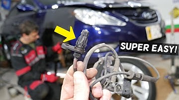 HYUNDAI SONATA FRONT ABS SENSOR REPLACEMENT REMOVAL, WHEEL SPEED SENSOR