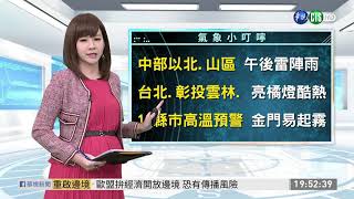 注意高溫!清晨短暫陣雨 | 華視新聞 20200627