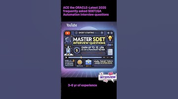 Jan 2025-ORACLE -Interview Questions asked for Automation QA JAVA | SDET/QA Automation.