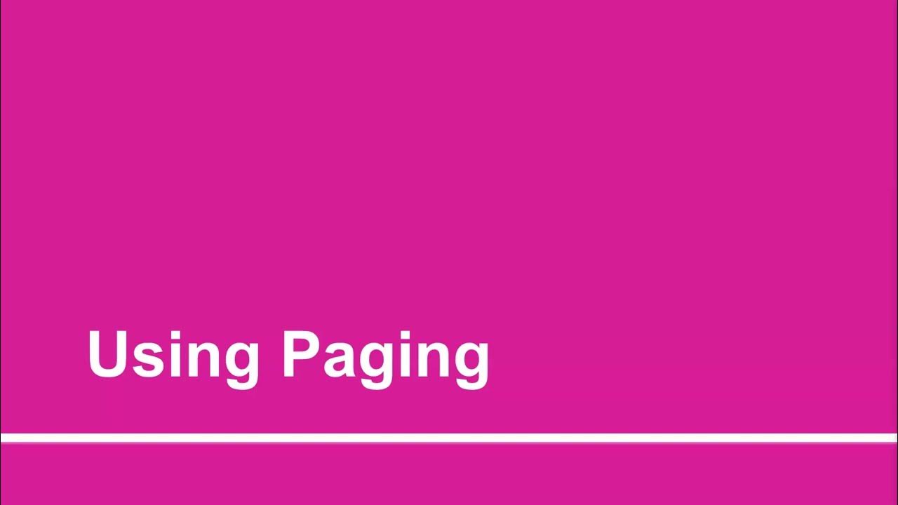 Using Paging Part 11 Creating GraphQL APIs with Core for