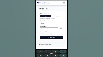 VAT Calculator  #hexatools #thehexatools #vatcalculator #financialtools  #shortvideo