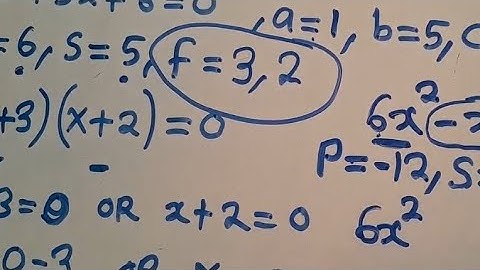 How To Solve Quadratic Equations By Factorisation