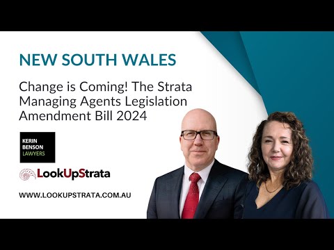 YouTube video Strata Managing Agents Legislation Amendment Bill 2024
