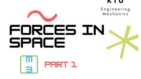 KTU Engineering Mechanics|Live Class| Module3.1 |Forces in space using vector approach