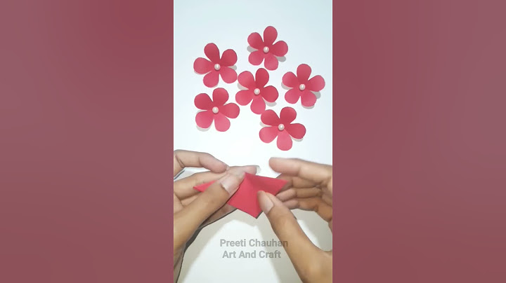 Easy Paper Flower Making Idea | How To Make 5 Petal Paper Flower | Paper Flower Craft #shorts #diy