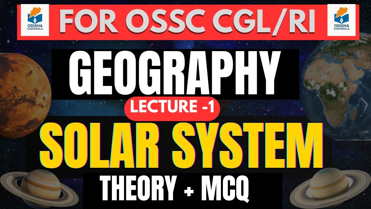 OSSC CGL RI ASO Geography | Solar System Complete Theory | Odia + English | Free PDF