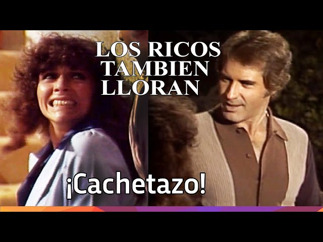 Mariana cachetea a un celoso Luis Alberto - Los ricos también lloran - 1979 class=