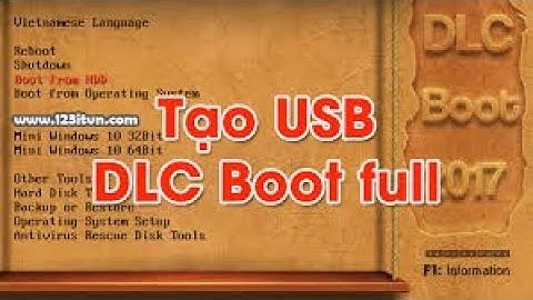 hướng dẫn tạo usb boots DLC để cài win