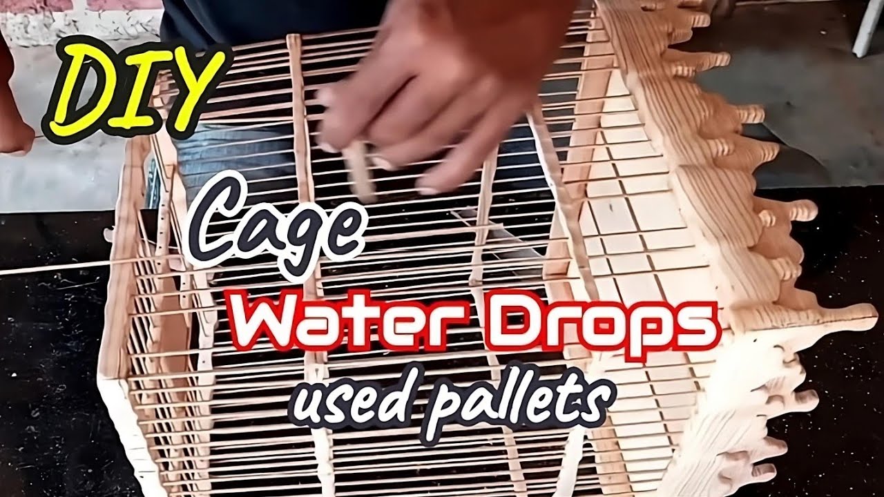 Stunning How to Make a Water Drop Bird Cage | DIY wooden bird cage used pallets