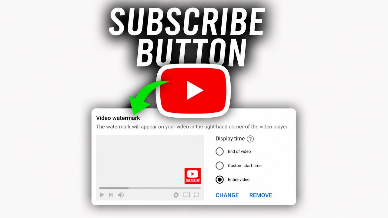 How to Add a Youtube Subscribe Button Watermark to Your Videos - YouTube
