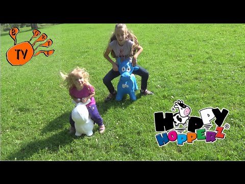►Смешные надувные коровы прыгуны HAPPY HOPPERZ two jumping cows unboxing