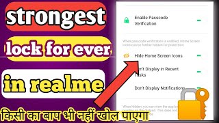 Realme app lock without application ...