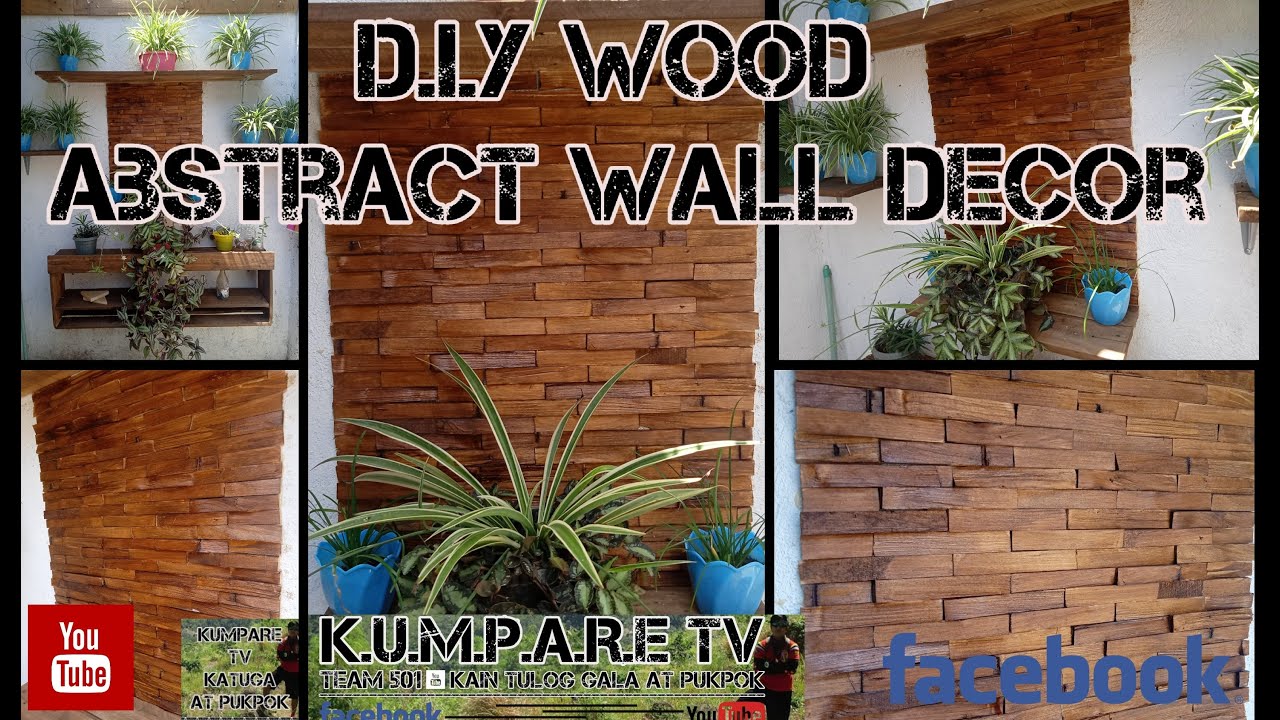 diy abstract wood wall art " using scrap wood from wood pallets " YouTube