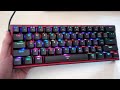 Unboxing and review of redragon k617 fizz mechanical keyboard black edition