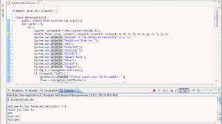 Java ~ My First Advanced Calculator