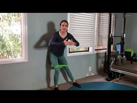 Banded Stationary Skater Squat