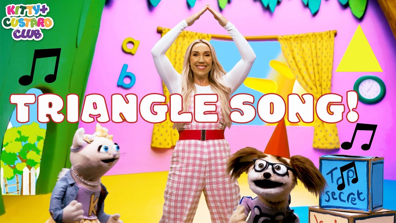 🔺Triangle Basics: A Song for Kids | Sing, Dance and Learn with Kitty and Custard ❤️
