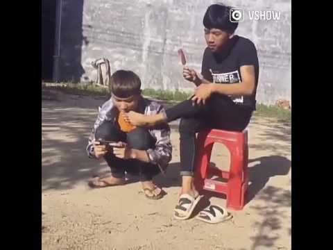 Video lucu "FUNNY" kocak makan es krim - YouTube