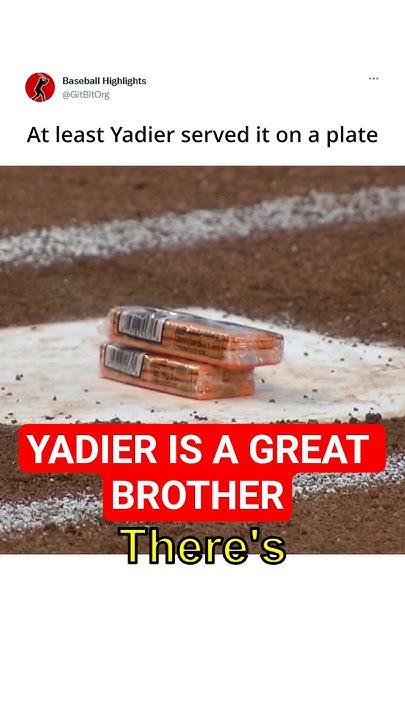 Yaddier Left Crackers On Home Plate For His Brother 😂 - YouTube