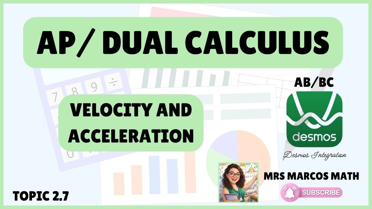 Topic 2.7 AP/ Dual Calculus - Velocity and Acceleration - YouTube